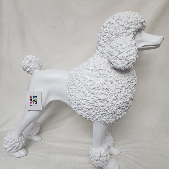 NOVOGRATZ White Decorative LARGE Poodle Statue LIFESIZE (24